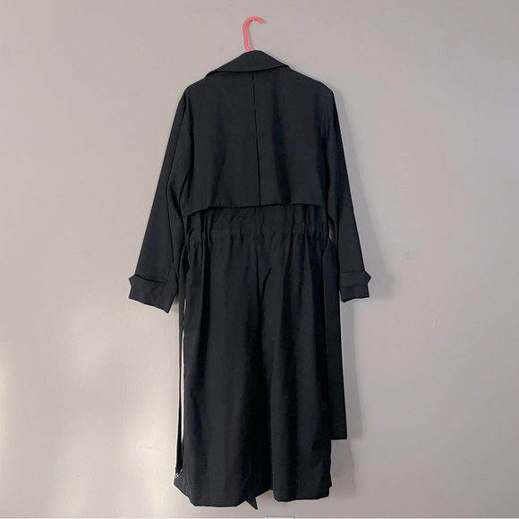 H&M Studio Black Trench Coat - Size 36R - Picture 5 of 8
